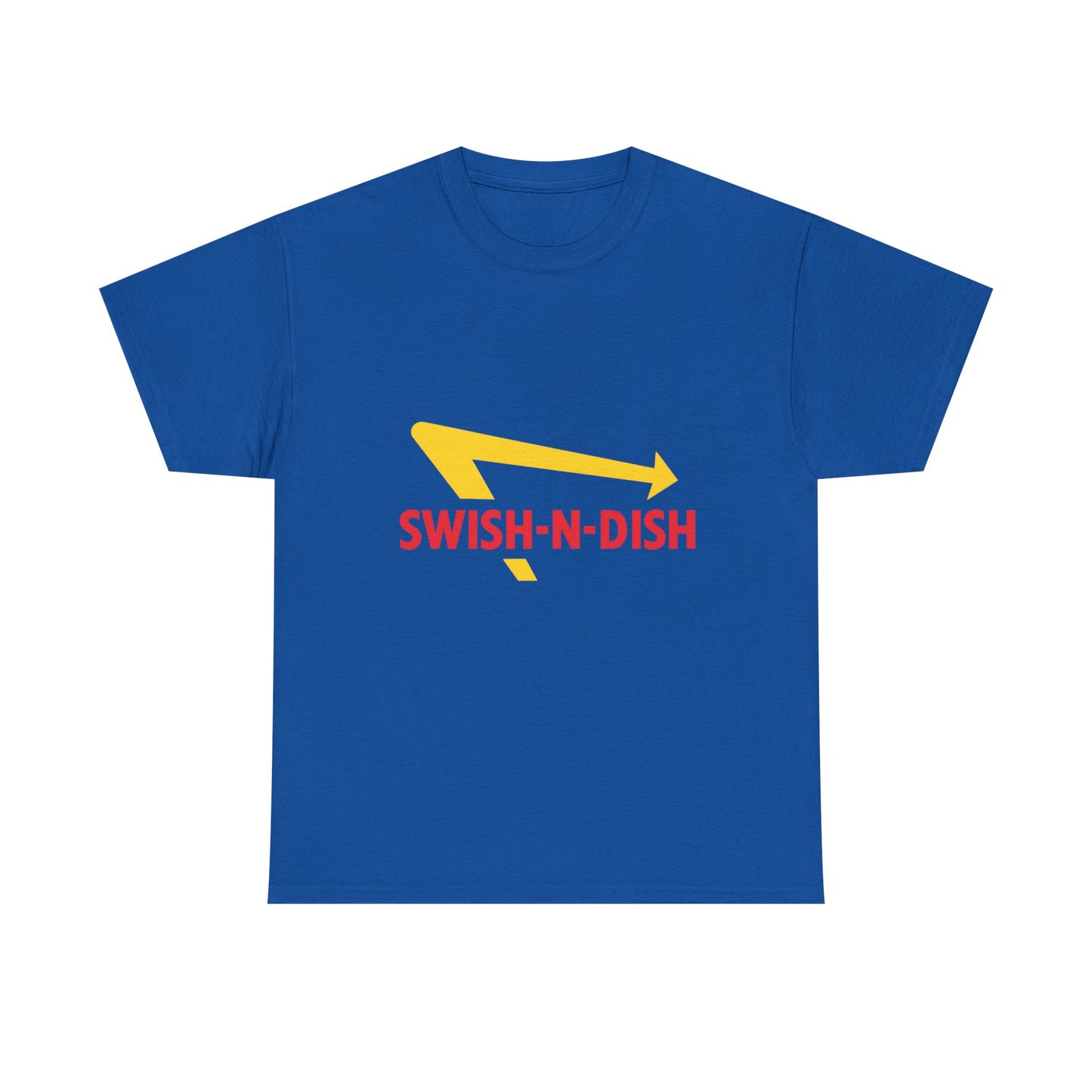 SWISH-N-DISH Unisex Heavy Cotton Tee, Casual Wear, Gift for Food Lovers, Graphic T-Shirt, Summer Outfits, Unisex Apparel