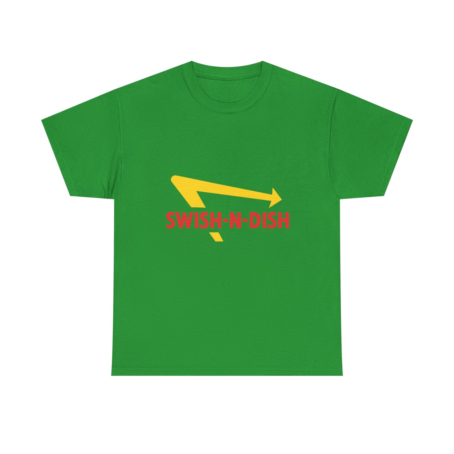 SWISH-N-DISH Unisex Heavy Cotton Tee, Casual Wear, Gift for Food Lovers, Graphic T-Shirt, Summer Outfits, Unisex Apparel